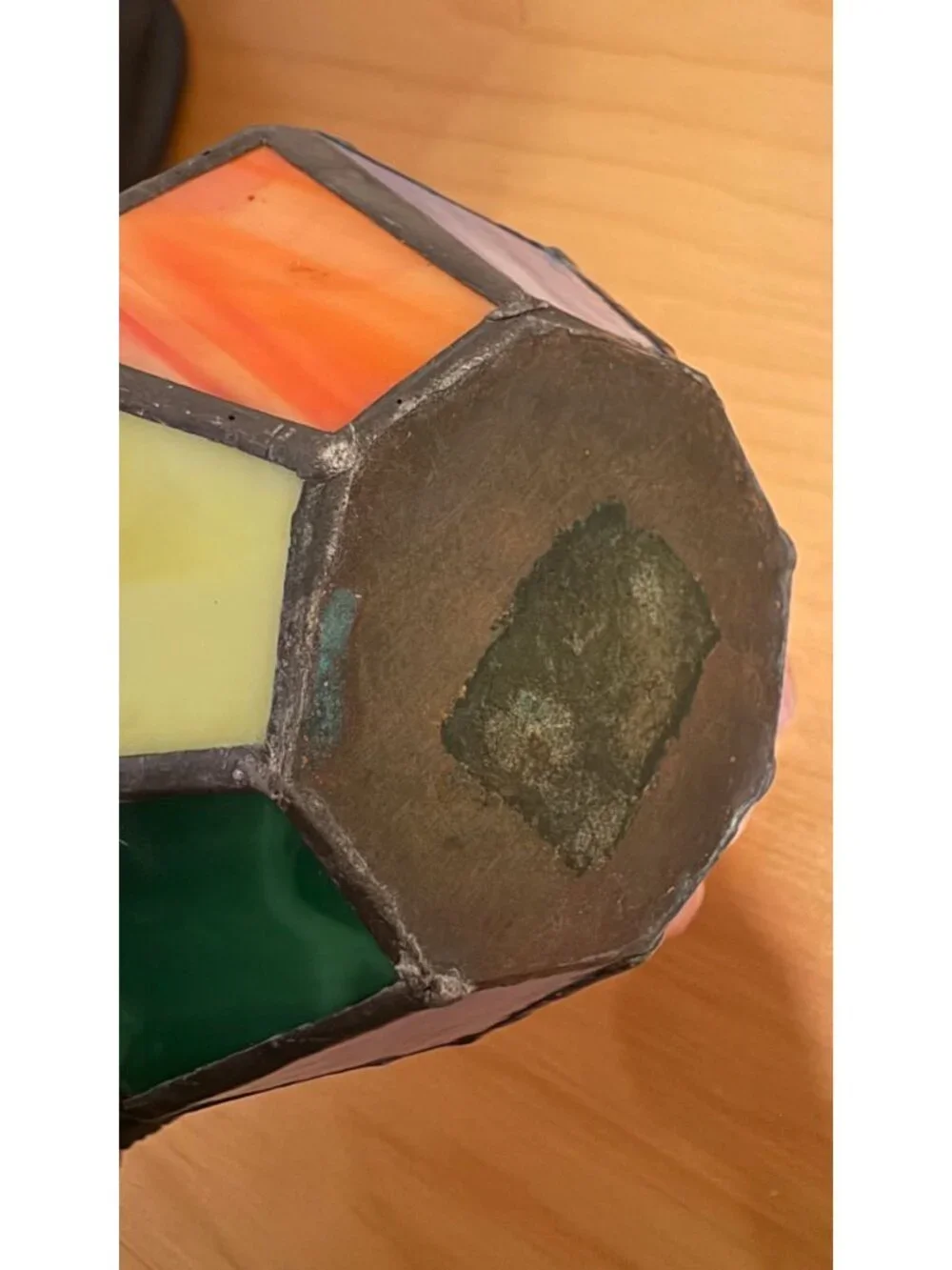 Multi-colored Stained Glass Candleholder
